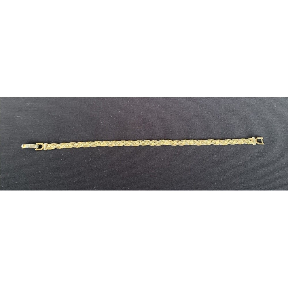 Vintage Chr Dior Gold Tone Braided Bracelet Christian Dior - Picture 2 of 7